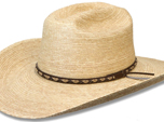 4 Inch Brim, Oak-Colored Palm Cattleman Hat