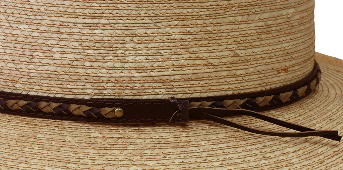4 Inch Brim, Oak Palm Cattleman