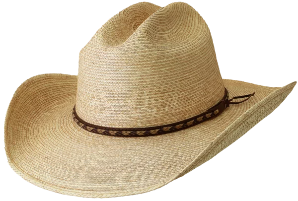 4 Inch Brim, Oak Palm Cattleman